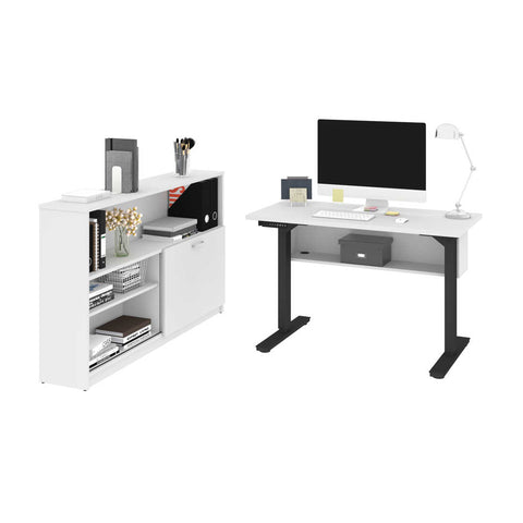 2-Piece set including a 24” x 48” standing desk and a credenza