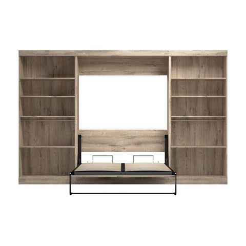 Full Murphy Bed with 2 Shelving Units (131W)