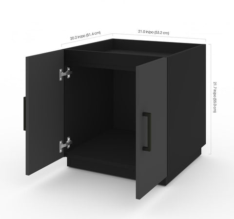 7-Piece Set including a Workbench with Pegboard and Stackable Storage Cabinets