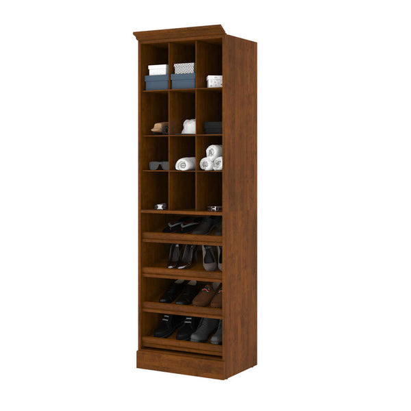 Traditional Closet System with Shoes Racks & Cubbies, 25W x 20D