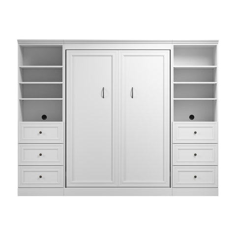 Full Murphy Bed and 2 Closet Organizers with Drawers (109W)