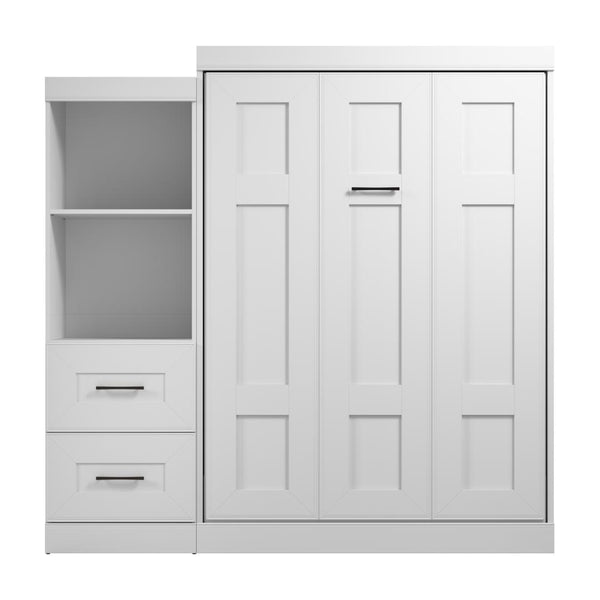 Full Murphy Bed and Closet Organizer with Drawers (85W)