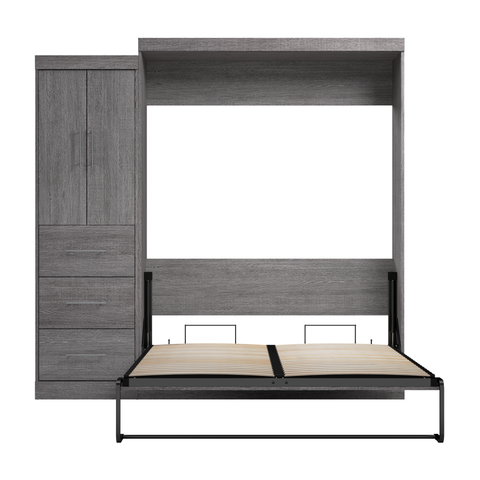 Queen Murphy Bed with Wardrobe (90W)