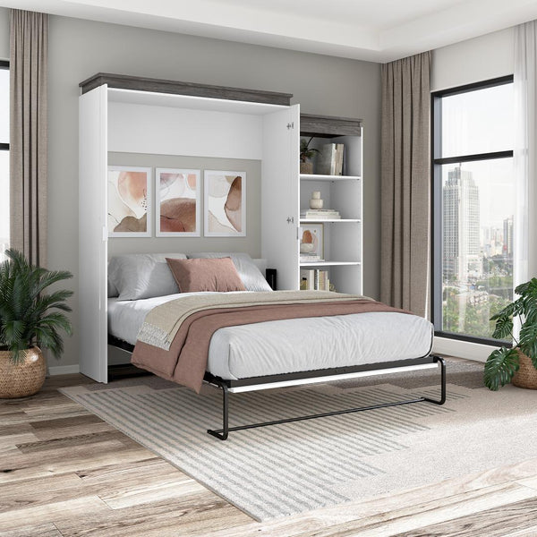 Queen Murphy Bed with Shelves (97W)