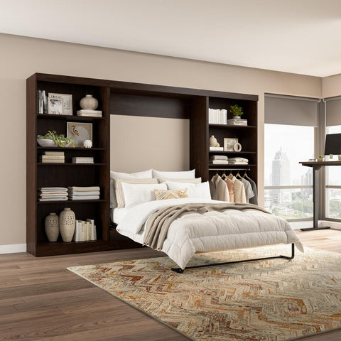 Full Murphy Bed with 2 Shelving Units (131W)