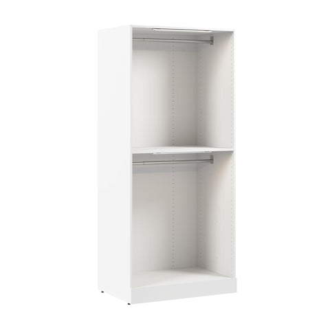Double Hanging Modular Closet System & LED Lights, 36W x 25D