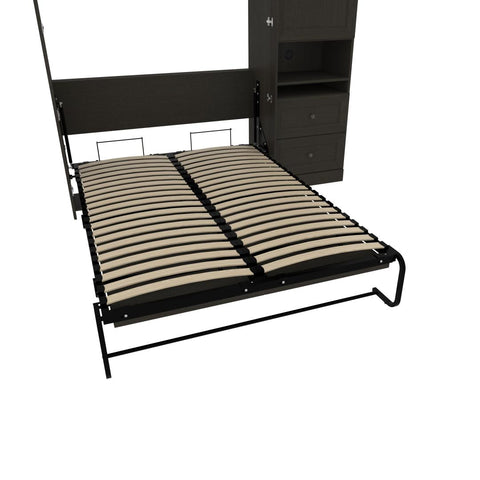 Full Murphy Bed and 1 Storage Unit with Mobile Nightstand and Desk (137”)