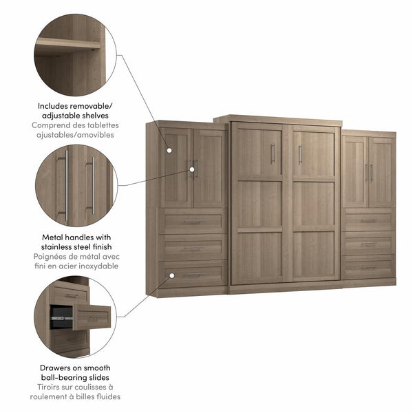 Queen Murphy Bed with Wardrobes (136W)