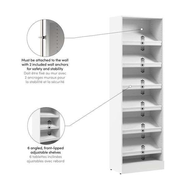 Modular Closet System with Shoe Racks, 25W x 16D