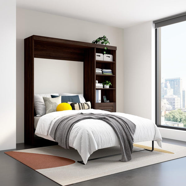 84W Full Size Murphy Bed with Pull-Out Desk