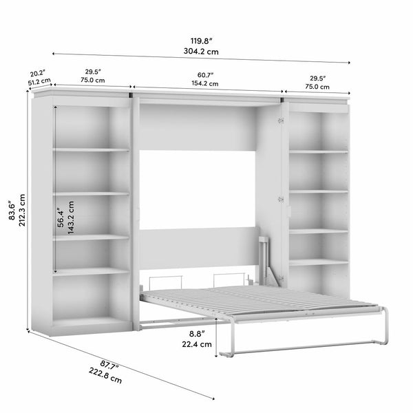 Full Murphy Bed with Shelves (120W)