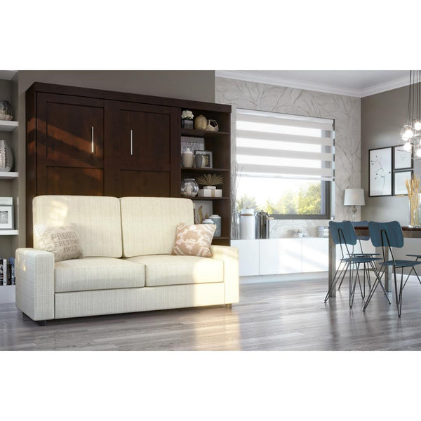 Full Murphy Bed with Sofa and Shelving Unit (90W)