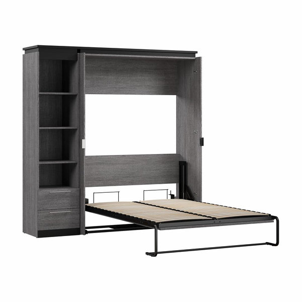 Full Murphy Bed with Shelves and Drawers (81W)