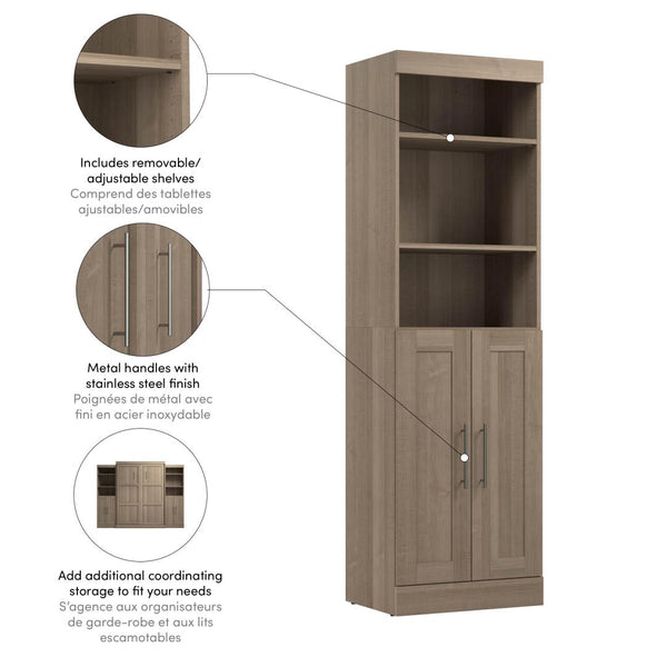 Contemporary Closet System with Doors, 25W x 19D
