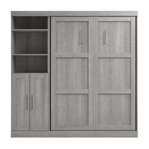Full Murphy Bed and Closet Organizer with Doors (84W)