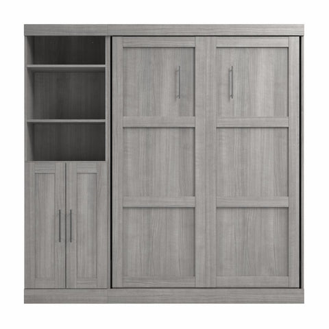 Full Murphy Bed and Closet Organizer with Doors (84W)