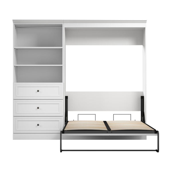 Full Murphy Bed and Closet Organizer with Drawers (95W)