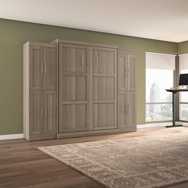 Queen Murphy Bed with Storage Cabinets (115W)