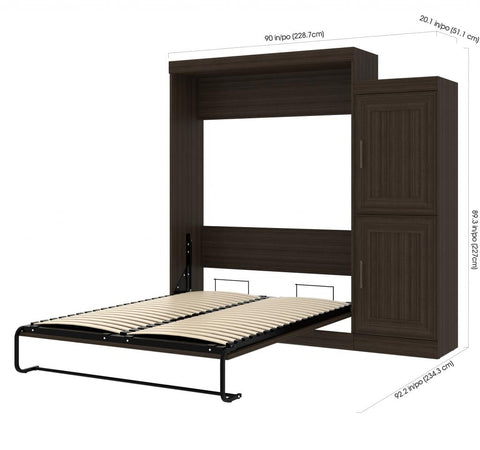 Queen Murphy Bed and 1 Storage Unit (90”)