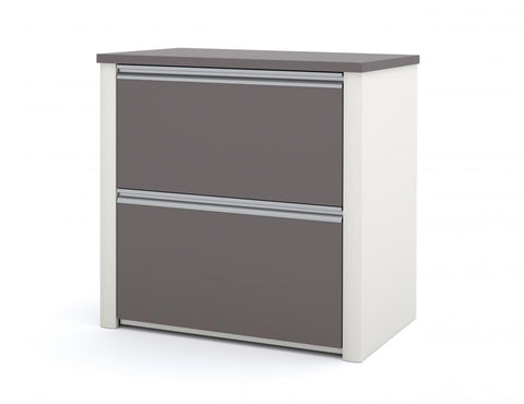 72W L-Shaped Desk with Lateral File Cabinet