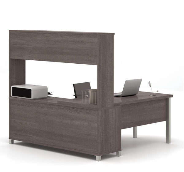 L-Shaped Desk with Hutch