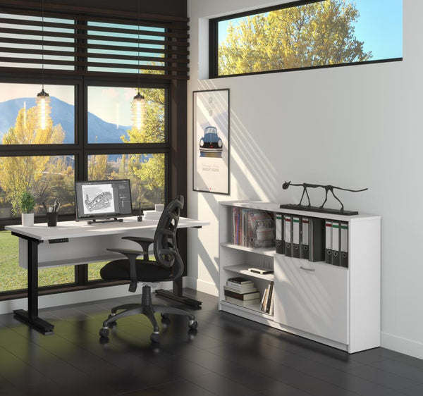 2-Piece set including a 30” x 60” standing desk and a credenza