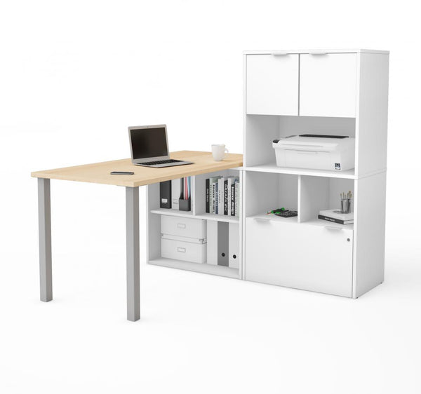 L-Shaped Desk with Hutch