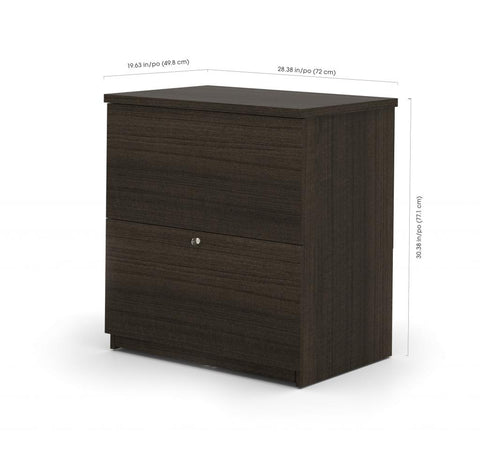 U-Shaped Executive Desk with Chair, a Lateral File Cabinet, and a Bookcase
