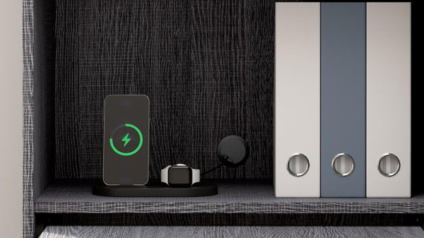 25W Pull-Out Desk Cabinet with Shelves and Hidden Storage