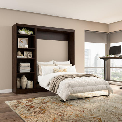 Full Murphy Bed with Shelving Unit (84W)