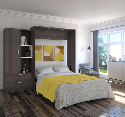 Queen Murphy Bed with Storage Cabinet (101W)