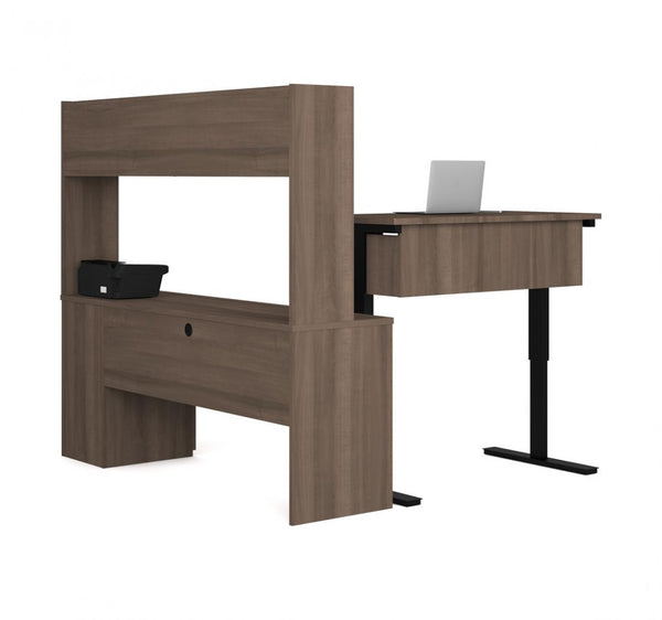 2-Piece set including a standing desk and a desk with hutch