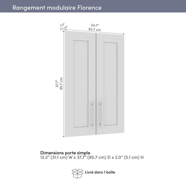 Modular Frosted Glass Doors (2) Set, 25W