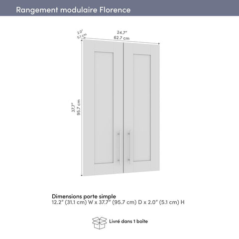 Modular Frosted Glass Doors (2) Set, 25W