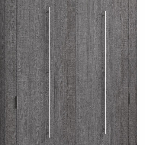 Full Murphy Bed with Shelves and Storage Cabinet with Fold-Out Desk (120W)