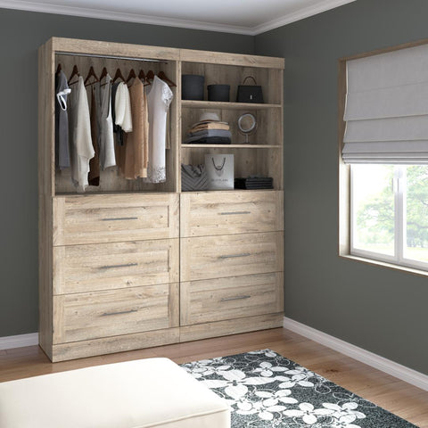 72W Closet Organizer with Drawers