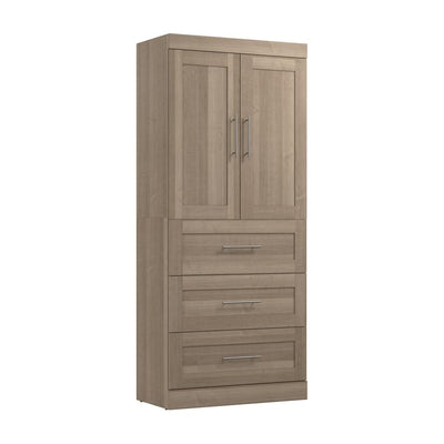 Contemporary Closet System with Drawers, 36W x 19D