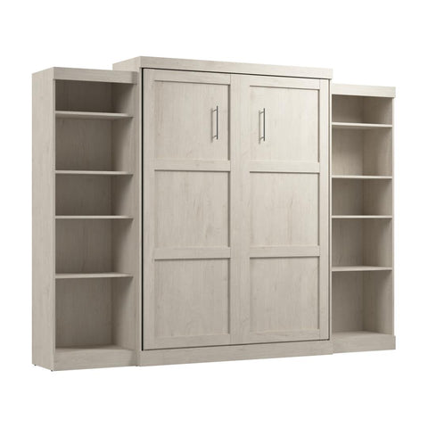 Queen Murphy Bed and 2 Shelving Units (115W)