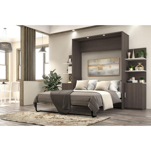Queen Murphy Bed with Floating Shelves (104W)