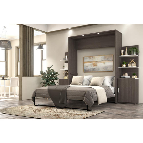 Queen Murphy Bed with Floating Shelves (104W)