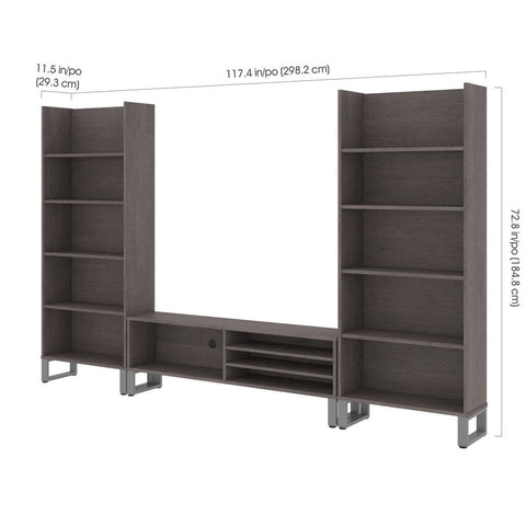 TV Stand with 2 Bookcases
