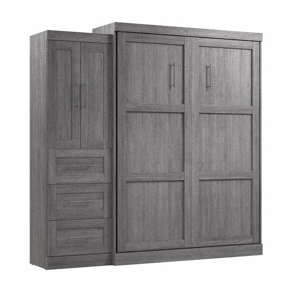 Queen Murphy Bed with Closet Storage Cabinet (89W)