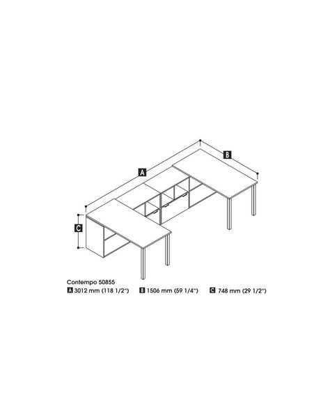 Two L-Shaped desks kit