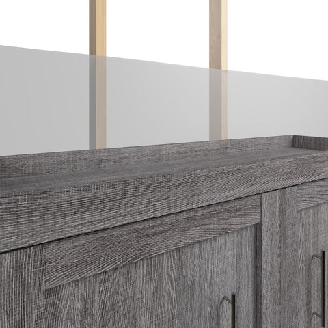 Full Murphy Bed and 2 Shelving Units with Drawers (109W)