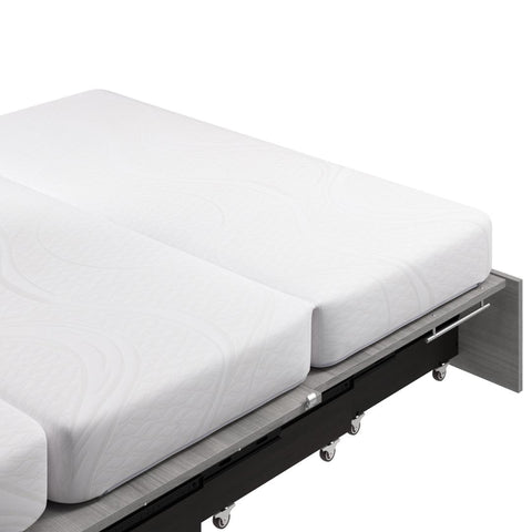 63W Queen Murphy Cabinet Bed with Pullout Drawer and Mattress