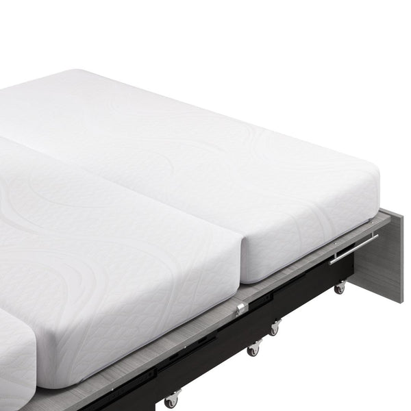 63W Queen Murphy Cabinet Bed with Pullout Drawer and Mattress