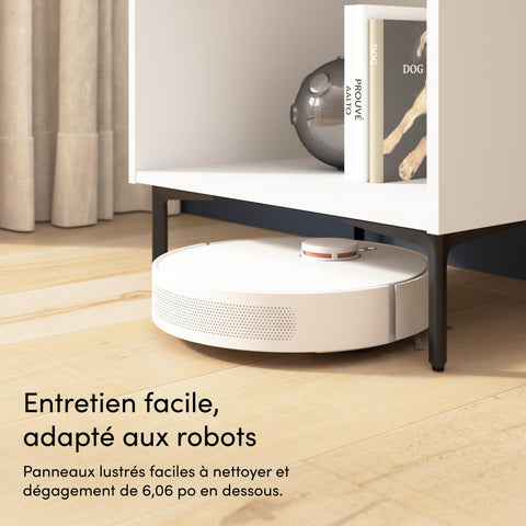 24W Modular Media Storage Tower with Shelves