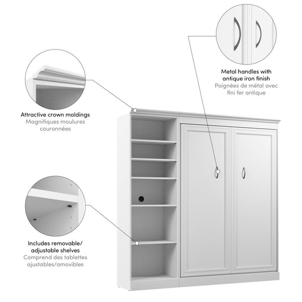 Full Murphy Bed and Closet Organizer (84W)