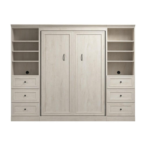 Full Murphy Bed and 2 Closet Organizers with Drawers (109W)