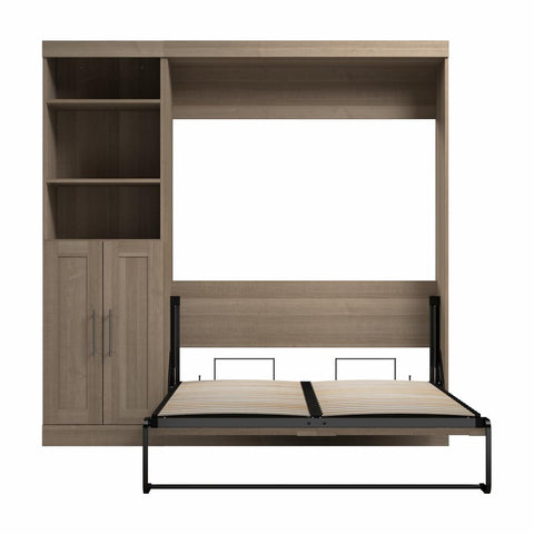 Full Murphy Bed and Closet Organizer with Doors (84W)